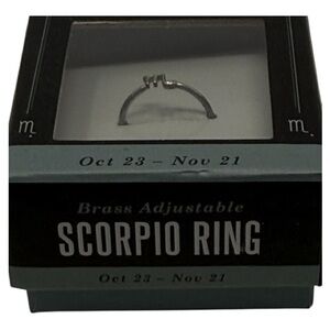 EARTHBOUND Women’s Zodiac, SCORPIO, Adjustable Ring
